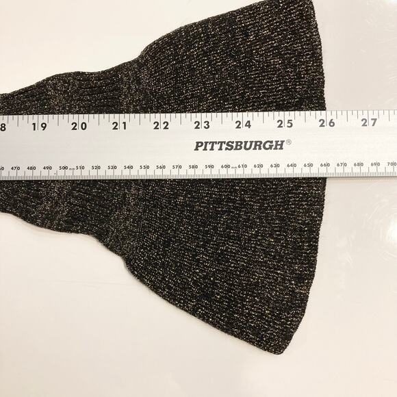 NWOT VERONICA BEARD Sweater XL Black Gold-Metallic Mock-Neck Flared-Cuff”Lilia” - Picture 12 of 12